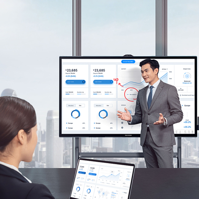 All-In-One Interactive Board for Large Screen Conference Teaching Advertising Smart Touch Multimedia Design