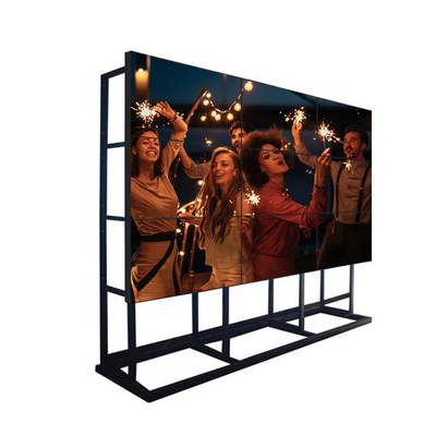 Wall Mount 55-Inch Indoor HD Video Wall Display 2x2/2x3/3x3 Narrow LCD Bezel 1.7mm Multi-Panel Splicing Screen