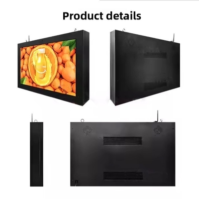 High Brightness Waterproof Lightning-Proof Outdoor Wall-Mounted Advertising Machine Sunscreen LCD Display for Outdoor Ads