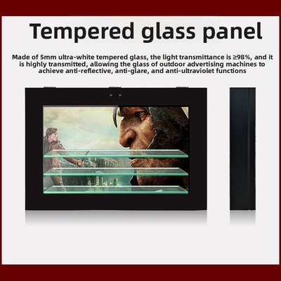 High Brightness Waterproof Lightning-Proof Outdoor Wall-Mounted Advertising Machine Sunscreen LCD Display for Outdoor Ads