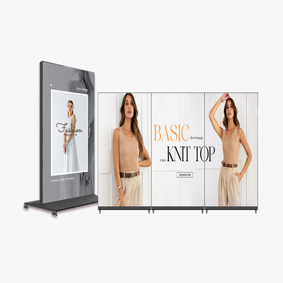 Full Screen 75''85''98' Moveable Vertical Digital Signage LCD  Advertising Player for Indoor Use Shopping Malls & Restaurants