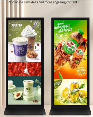 Free CMS Interactive Touch 43/49/55 Inch LCD Indoor Totem Kiosk IP65 Rating Advertising Player High Visibility for Indoor Use